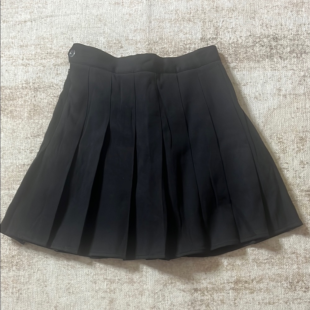 Classic Black Pleated Skirt